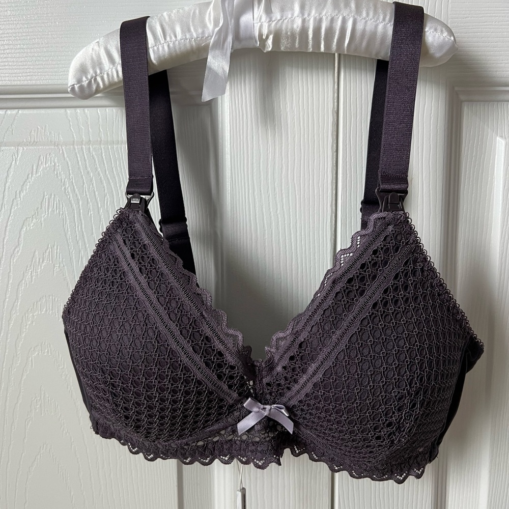 Seraphine | Hallie Nursing Breastfeeding Post Partum Maternity Bra Plum 32A NWT